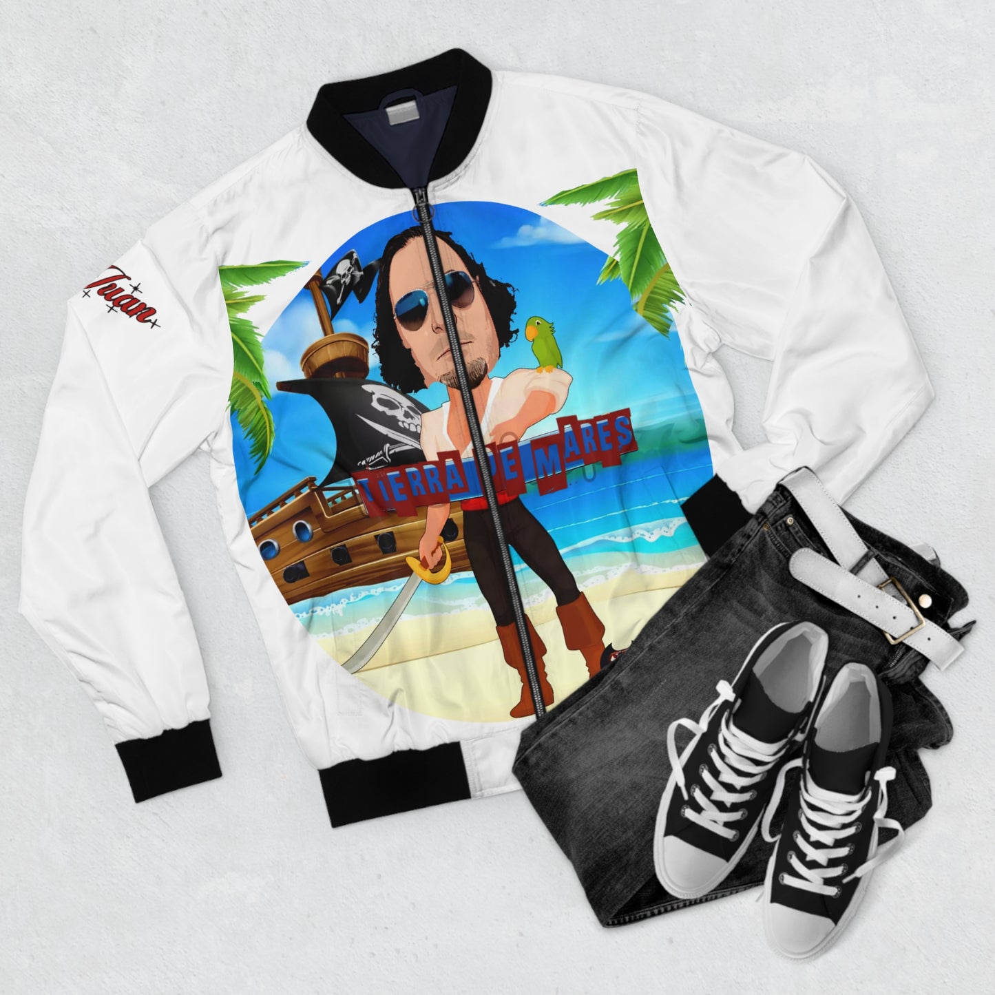 TitoJuan, Tierra de mares, Men's Bomber Jacket (AOP)